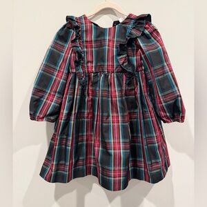 GAP Christmas Tartan Dress with Ruffles- like new 5T